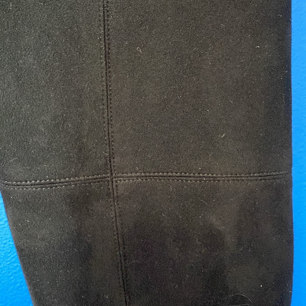 DONNA DEGNAN Black Faux Suede Leggings Sz 4 - Picture 3 of 9